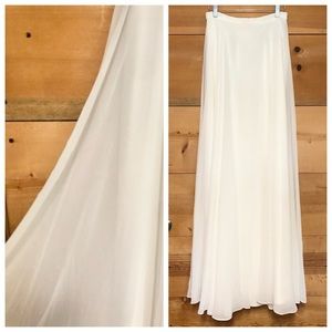 Anthropologie Cream Maxi Skirt